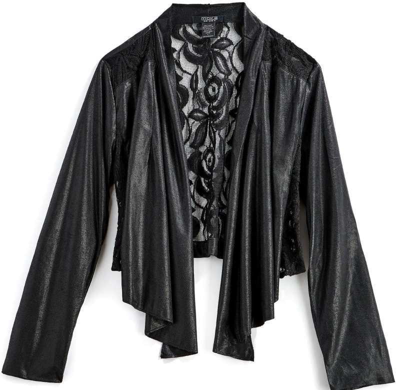 Women's Faux Suede Lace Back Crop Jacket - Image 3