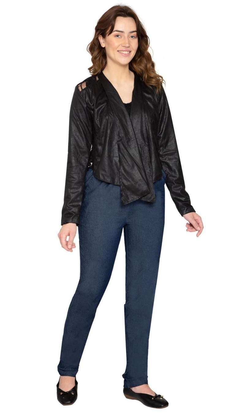 Women's Faux Suede Lace Back Crop Jacket - Image 2