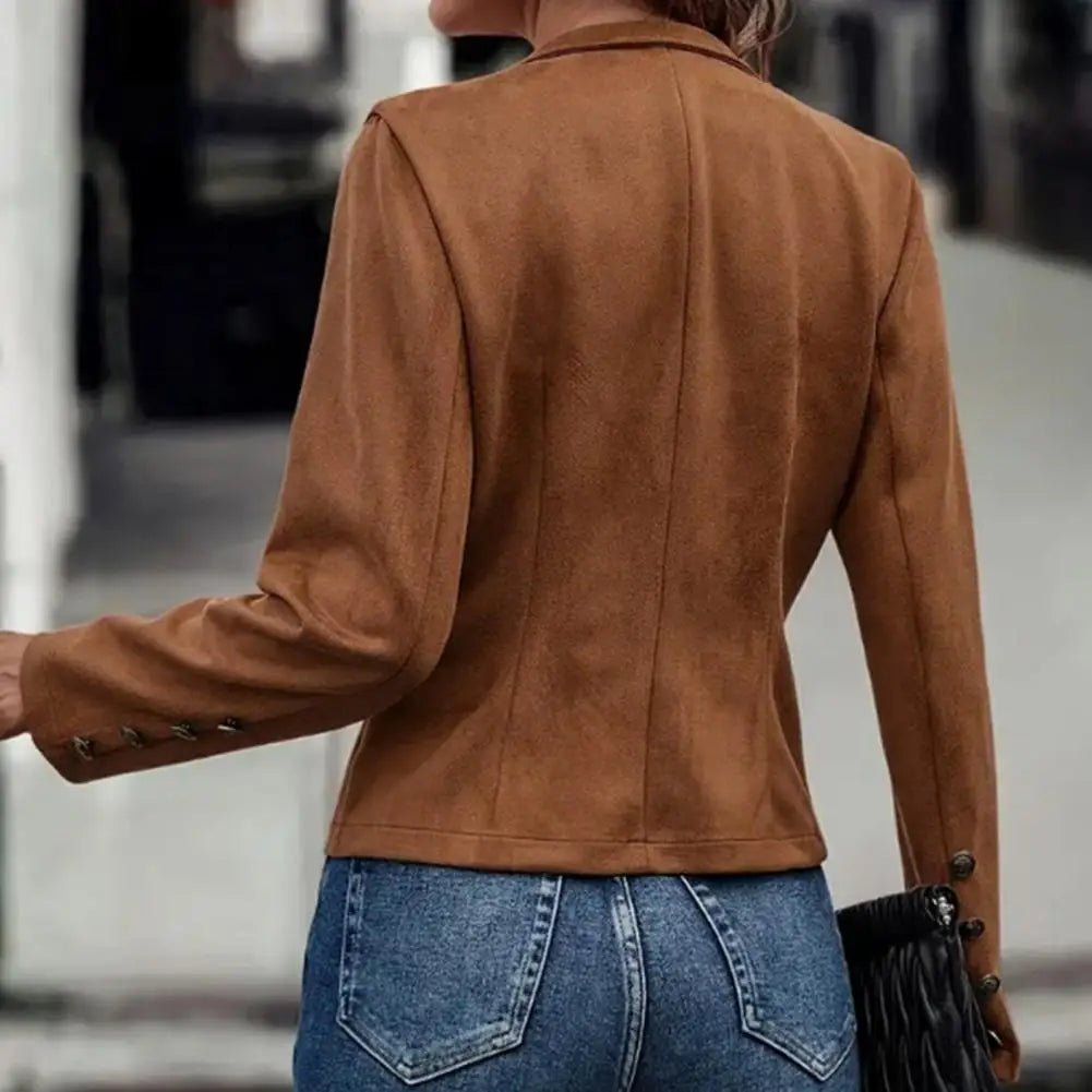 Women's Retro Deerskin Velvet Jacket - Image 5