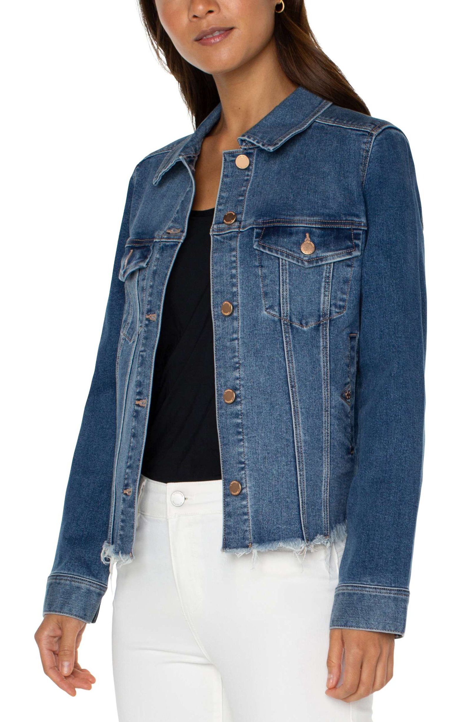 Liverpool Trucker Jacket with a Fray Hem (Mclean) - Image 4