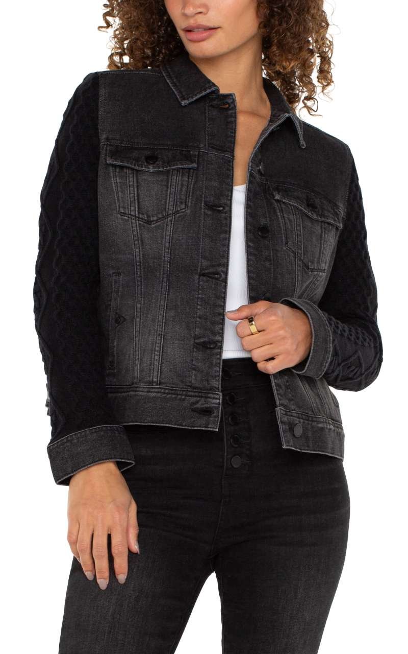 Liverpool Denim Jacket w/ Sweater Sleeves (Arvis Drive) - Image 2