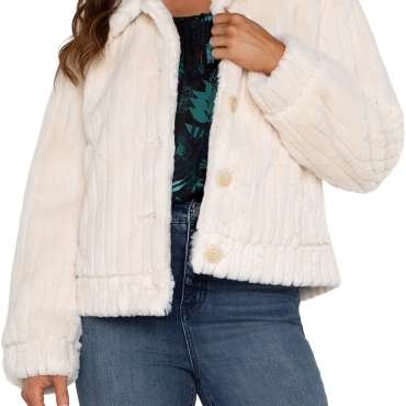 Liverpool Fur Tucker Jacket (Cream)