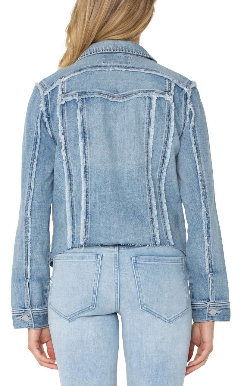Liverpool Multi Fray Trucker Jacket (Newport Bay) - Image 5