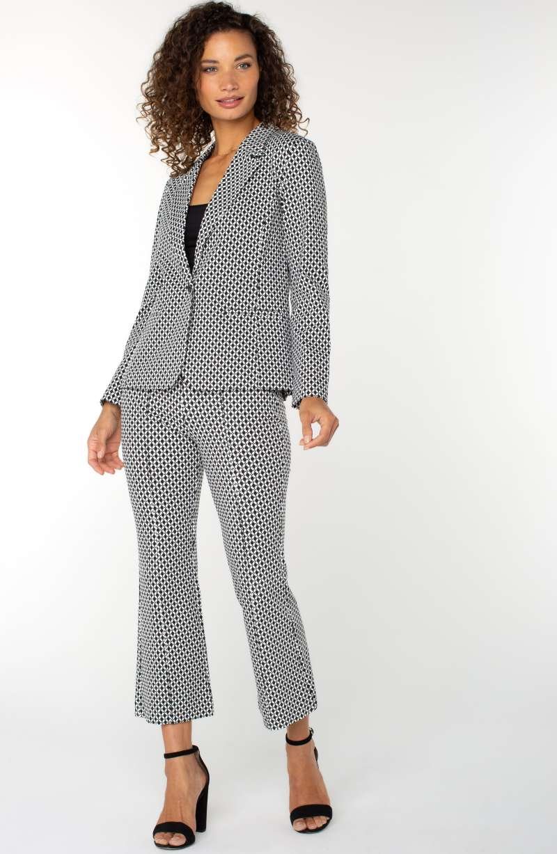 Liverpool Fitted Blazer (Black White Batik) - Image 2