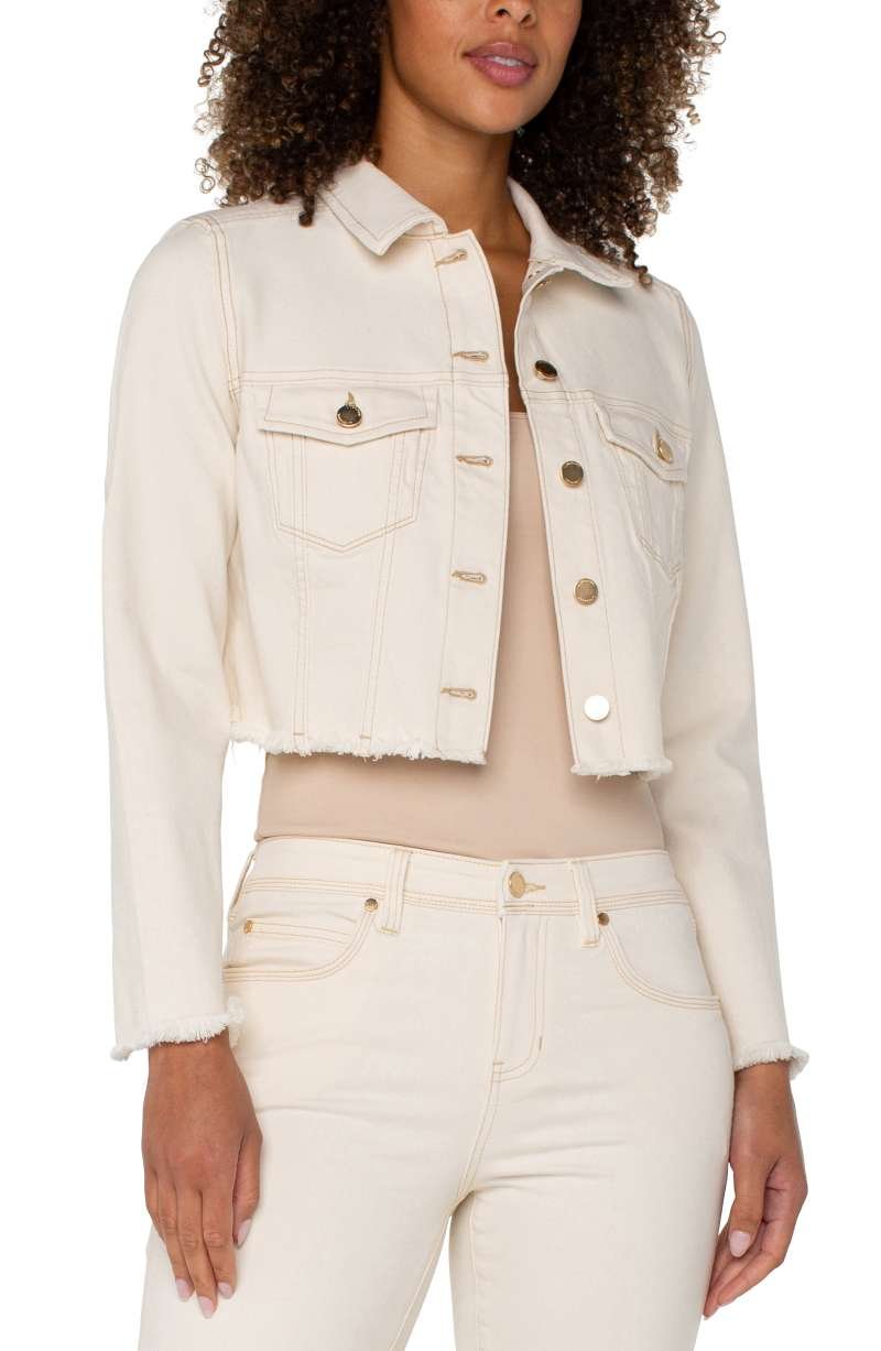 Liverpool Jacket w/ Fray Hem (Seaside Dunes) - Image 2